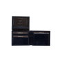 Zoozie Bags Cartera para Hombre de Piel Auténtica, Azul Oscuro, 11.5x2x8.5 cm